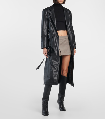 Shop Ag X Emrata Valentina Trench Coat In Black