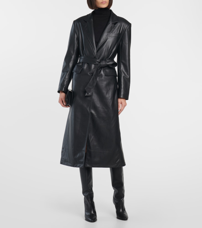 Shop Ag X Emrata Valentina Trench Coat In Black