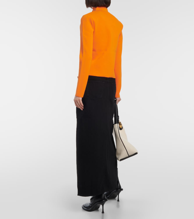 Shop Jw Anderson Knitted Sweater In Orange