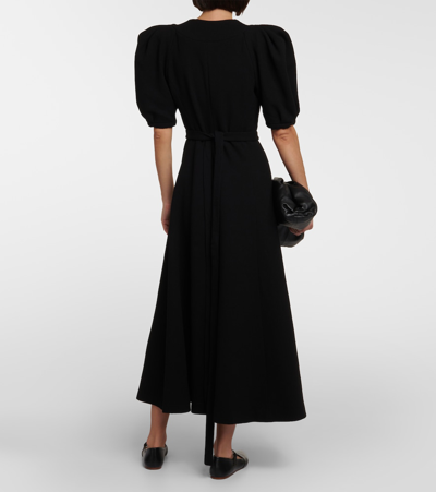 Shop Gabriela Hearst Luz Virgin Wool Midi Dress In Black