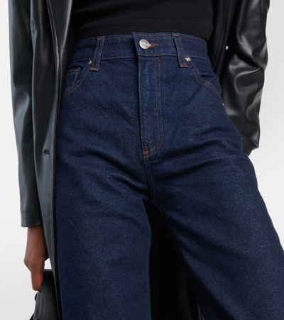 Ag X Emrata Alexxis Straight Jeans In Blue