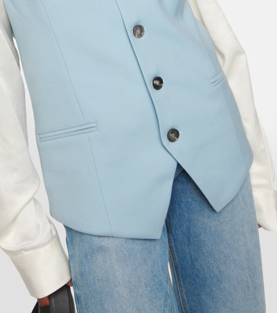Shop Ami Alexandre Mattiussi Wool Waistcoat In Blue