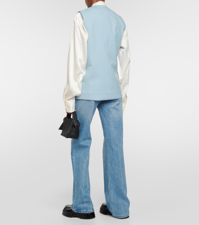 Shop Ami Alexandre Mattiussi Wool Waistcoat In Blue