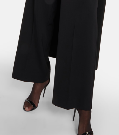 Dolce & Gabbana Pleated Wool-blend Wide-leg Pants In Black