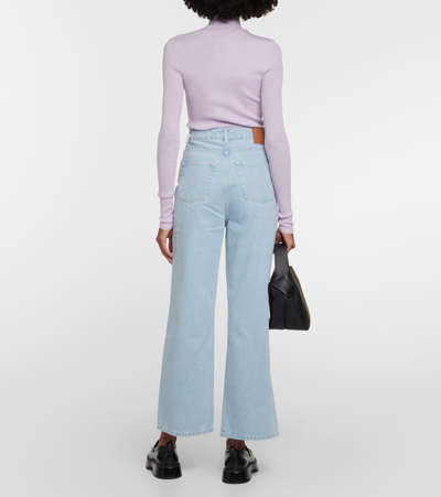 Nanushka Josine High-rise Wide-leg Jeans In Blue