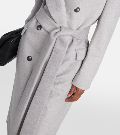 Shop Joseph Clichy Wool-blend Coat In Grey