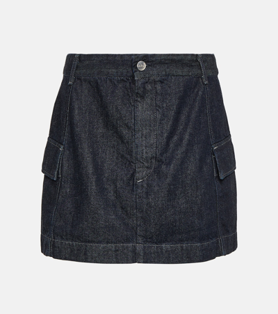 Shop Ag X Emrata Colombo Cargo Miniskirt In Blue