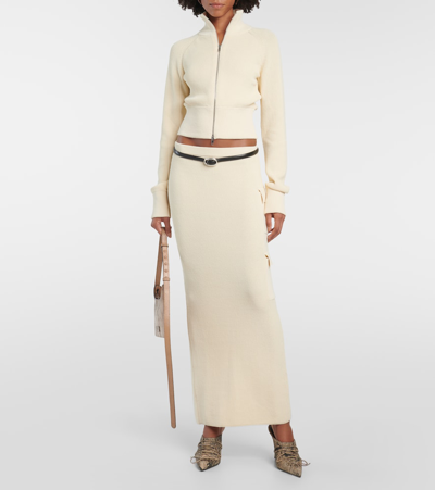 Shop Aya Muse Zerene Belted Maxi Skirt In White