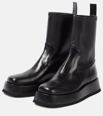 ROSIE人造皮革厚底及踝靴