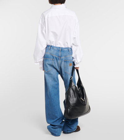 Shop Gucci Mid-rise Wide-leg Jeans In Blue