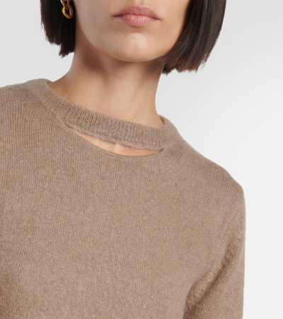 Shop Jw Anderson Tassel-trimmed Mohair-blend Sweater In Neutrals