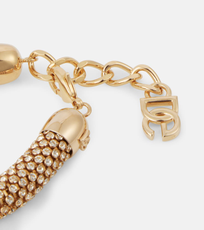 Shop Dolce & Gabbana Crystal-embellished Bracelet In Gold