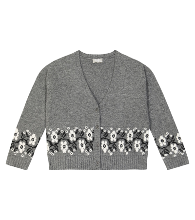 Shop Il Gufo Intarsia Virgin Wool Sweater In Grey