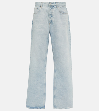 Shop Ag X Emrata Clove Mid-rise Jeans In Blue