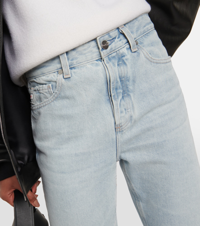 Ag X Emrata Clove Relaxed Vinte Straight Jean In Blue