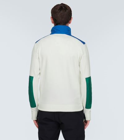 Shop Moncler Fleece Sweatshirt In White