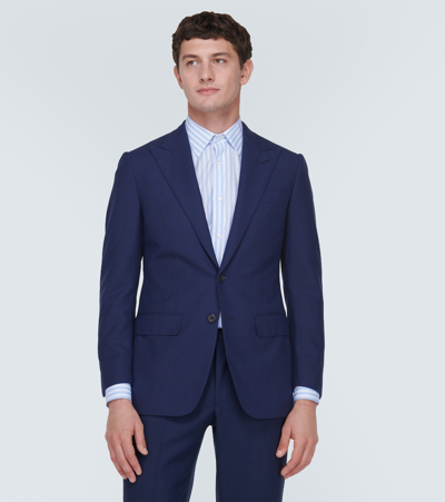 Shop Thom Sweeney Wool Suit In Blue