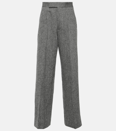 Shop Vivienne Westwood Tailored Straight Wool Pants In Grey