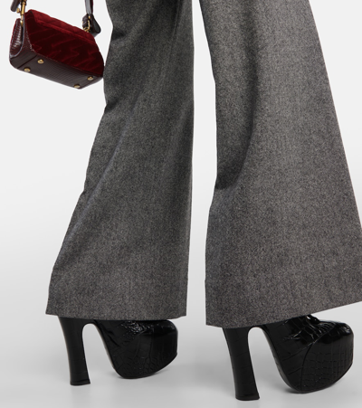 Shop Vivienne Westwood Tailored Straight Wool Pants In Grey