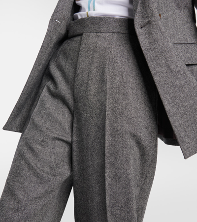 Vivienne Westwood Tailored Straight Wool Pants In Grey