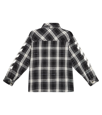 Shop Off-white Bookish Checked Flannel Shirt In Multicoloured