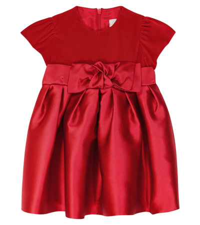 Shop Il Gufo Baby Bow-appliquéd Dress In Red
