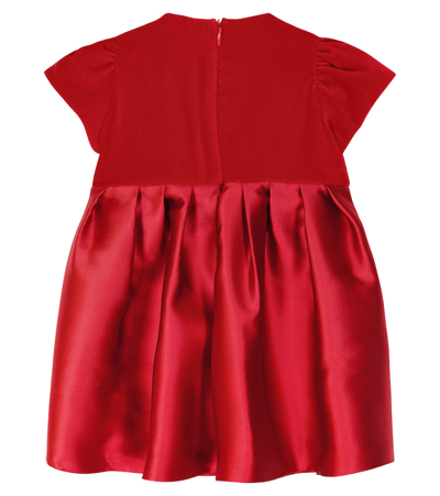 Shop Il Gufo Baby Bow-appliquéd Dress In Red