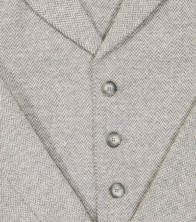 Il Gufo Cotton Chevron Jacket In Grey