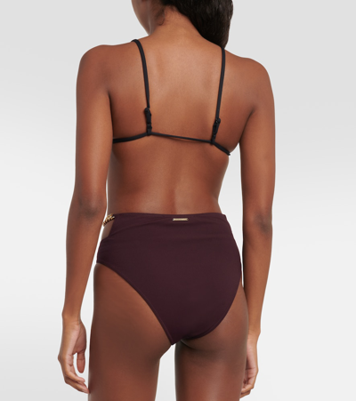 Stella Mccartney Chain-trimmed Bikini Bottoms In Red