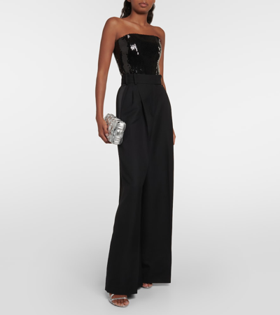 羊毛高腰阔腿裤装