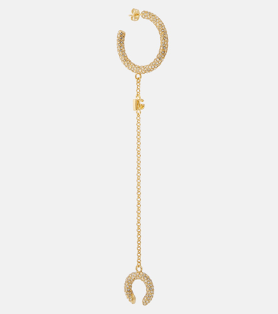 Shop Dolce & Gabbana Crystal-embellished Single Earring In Gold