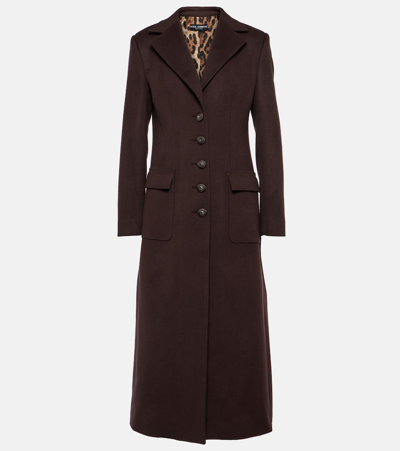 Shop Dolce & Gabbana Wool And Cashmere Coat In Brown