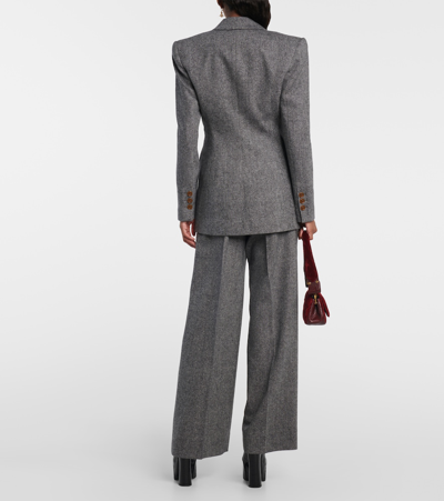 Shop Vivienne Westwood Wool-blend Double Breasted Blazer In Grey