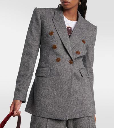 Vivienne Westwood Wool-blend Double Breasted Blazer In Grey