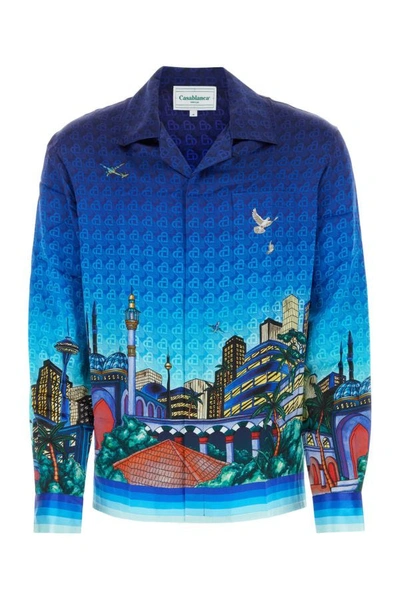 Shop Casablanca Man Camicia In Multicolor