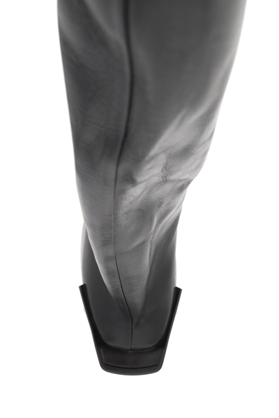 Shop Rick Owens Boots 'oblique' Platforms Women In Black