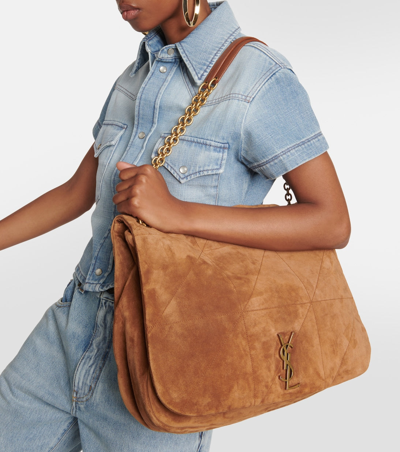 Shop Saint Laurent Women Jamie 4.3 Leather Shoulder Bag In Brown