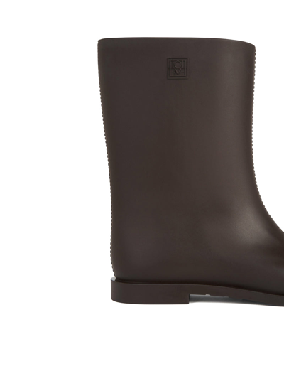 Shop Totême Toteme Women The Rain Boot Coffee In Brown