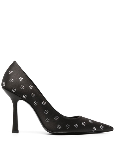 Alexander Wang Delphine 105 Pump Womens Satin Embellished Pumps