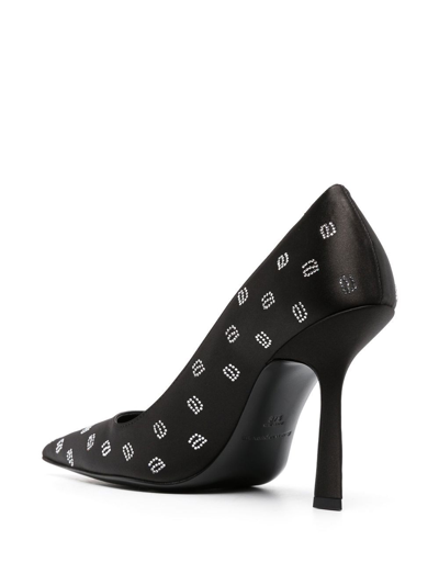 Alexander Wang Delphine 105 Pump Womens Satin Embellished Pumps