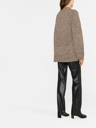 Shop Maison Margiela Oversized Mélange Cardigan