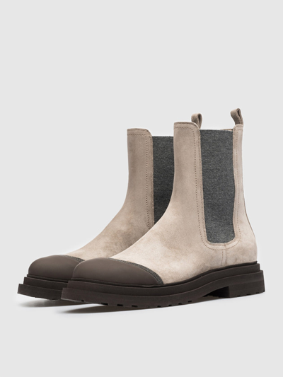 Shop Brunello Cucinelli Suede Chelsea Boots