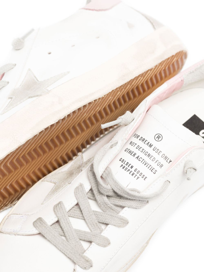 Golden Goose Super-star Used-effect Leather Sneakers With Suede Profiles