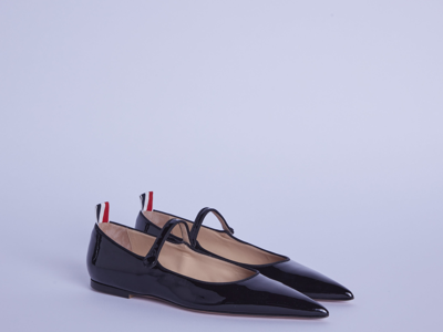 Thom Browne Patent Leather Pointed Thom John Flats