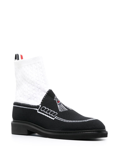 Shop Thom Browne Tassel Loafer Sock Boot