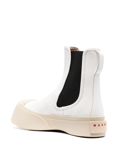 Shop Marni Pablo Chelsea Boots In White