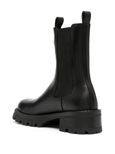 Shop Versace Women Chelsea Vagabond Boots In Black