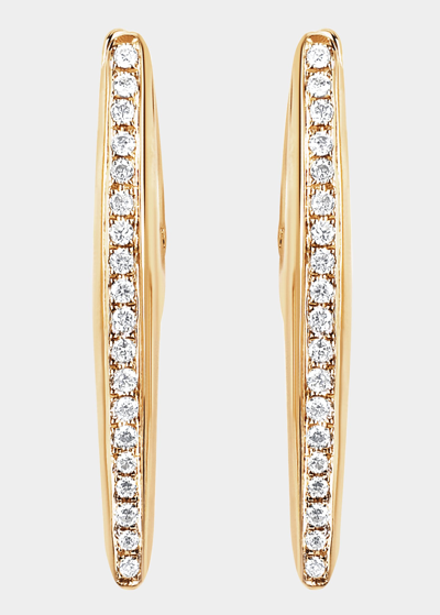 Shop Hoorsenbuhs 18k Yellow Gold Mini Axe Earrings With White Diamonds In Yg