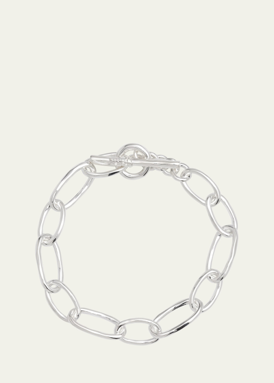 Shop Ippolita 925 Classico Faceted Oval Link Bracelet In Silver
