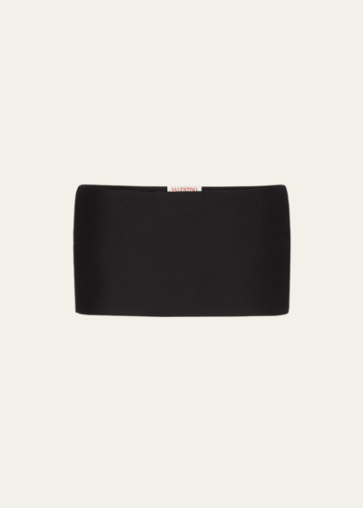 Shop Valentino Mini Crepe Couture Skirt In Black